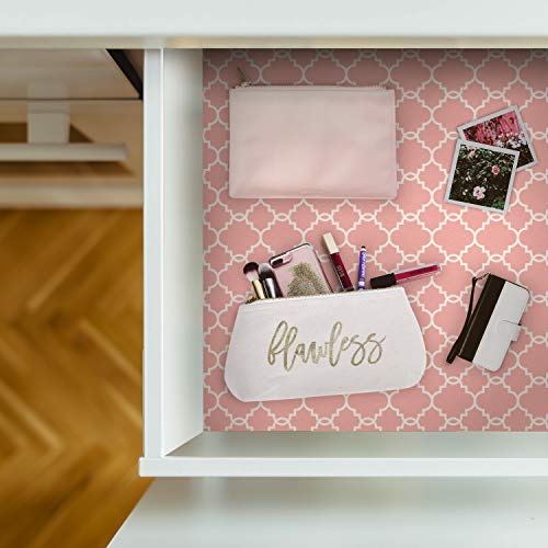 Merriton English Rose Scented Drawer Liners, Fresh Scent Paper Liners for Cabinet Drawers, Dresser Shelves, Linen Closet, Perfect for Kitchen, Bathroom, Vanity (6 Sheets)