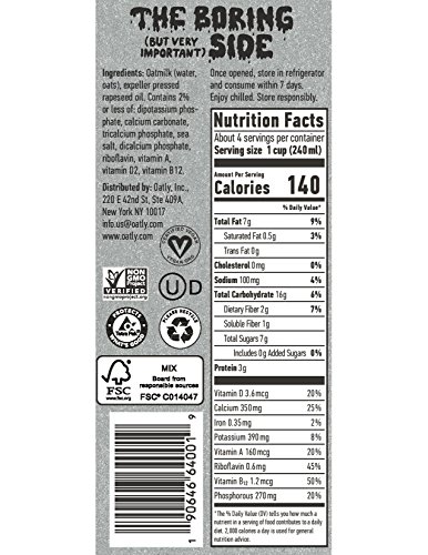 Oatly Oat Milk Barista, 32 Ounce (6 Pack) Gluten-Free, Dairy-Free, Sugar-Free, Non GMO, Vegan, High Fiber, Calcium & Vitamin Enriched