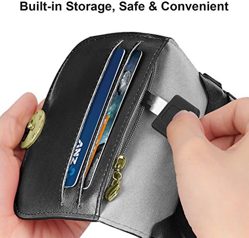 MoKo Compatible with Cell Phone Bag, Multi-Pocket Crossbody Pouch with Shoulder Strap Fits iPhone SE 2020/11 Pro/11/11 Pro Max/Xs Max/XR/Xs/X, Galaxy Note 10/Note 10 Plus/S10e/S10/S10 Plus - Black 3 MoKo Compatible with Cell Phone Bag, Multi-Pocket Crossbody Pouch with Shoulder Strap Fits iPhone SE 2020/11 Pro/11/11 Pro Max/Xs Max/XR/Xs/X, Galaxy Note 10/Note 10 Plus/S10e/S10/S10 Plus - Black