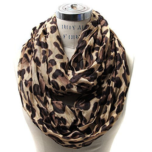 Scarfand's Leopard Infinity Scarf (Camel)