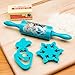 Zak Designs Lets Bake! Rolling Pin and Cookie Cutters for Cooking with Kids, Anna, Elsa & Olaf