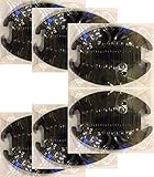 (Ship from USA) Lot of 6 Jumbo Interlocking Jaw Thick Hair Comb Banana Clip Extra Large Black *JFO468UH12299