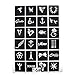 Xmasir 136pcs Airbrush Glitter Tattoo kit for Men/Women,Henna Temporary Tattoo Stencil Semi permanent for Body Art