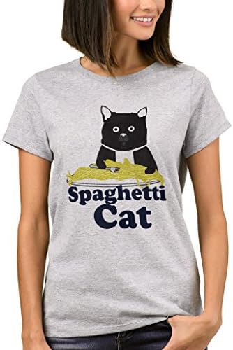 Zazzle Women's Basic T-Shirt, Spaghetti Cat T-Shirt