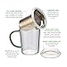 casaWare 18-Ounce Borosilicate Glass Tea Infuser Mug with Lid (Green Handle)