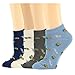 Mcool Mary Womens Ankle Socks, Low Cut Pineapple Socks Funky Non-Slip No Show Cotton Casual Socks 4 pack