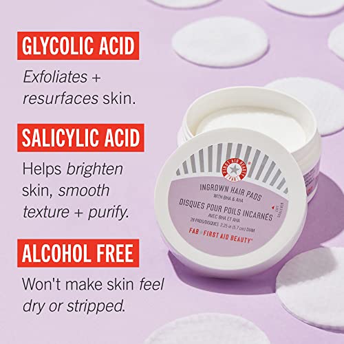 First Aid Beauty Ingrown Hair Pads with BHA & AHA Daily Treatment
