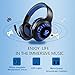 Gaming Headset for PS4, Xbox One, Over-Ear Headhones with Stereo Sound LED Light Mic (Blue)thumb 4