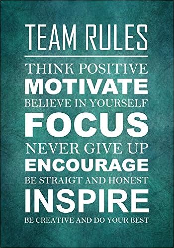 Positive Team Motivational Quotes Team Rules - Think Positive - Motivate - Focus - Encourage - Inspire: Team  Motivational Gifts For Employees - Office Staff Members - Coworkers | Lined  Journal - Notebook: Press, Positive Gifts: 9798601970587: Books - Amazon.ca