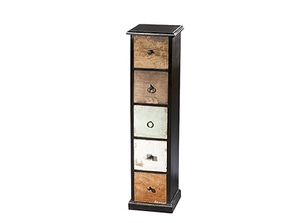 The One Reclaimed Solid Wood 5 Drawer Cd Cabinet Portobello
