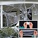Halloween Super Stretch Spider Web (800 Square Feet) Spider Webbing Spooky Cobwebs with 120 Fake Spiders Halloween Haunted House Indoor & Outdoor Decorations