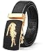 ITIEZY Men's Belt, Ratchet Sliding Belt Leather Dress Belt with Automatic Buckle in Gift Box