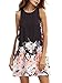 Floerns Women's Loose Floral Tank Dress Summer Sleeveless Dresses Black Pink L