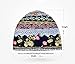 Womens Soft Cotton Boho Ethnic Flower Print Stripe Slouch Beanie Infinity Scarf