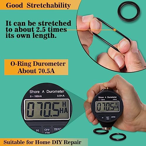 XBVV 32 Tamaño O Anillo Surtido,1540 PCS Métrico Nitrilo NBR Caucho ORing Kit con 4 Pick & Hook Set para Automotriz Grifo Fontanería Lavadora a Presión Sellado Reparación Negro