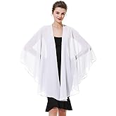 BEAUTELICATE Chiffon Shawl Bridal Wedding Wrap Long Evening Scarves Scarf