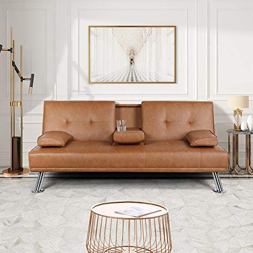 YAHEETECH Convertible Sofa Bed Couch Futon Sofa Bed Adjustable Sleeper