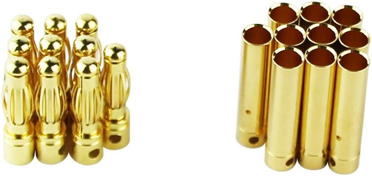 OliYin 30 works 4mm Gold Plated Male & Female Bullet Banana Plug Connector for ESC Battery (30 Male + 30 Female) - Image 3
