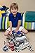 Clever Creations Collapsible Storage Organizer and Ottoman, Perfect Vehicle Themed Toy Chest for Storing Books, Shoes, Games and More, Police Car