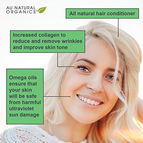 Au Natural Organics Kiwi Seed Oil - Pure, 100% Organic, Extra Virgin, Unrefined, Cold Pressed - Great for Skin, Hair and Lip Care3.4 Oz | 100 Ml