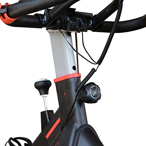HOMCOM 8kg Flywheel Stationary Exercise Bike Racing Bicycle Home Fitness Trainer with Adjustable Resistance LCD Display… - Image 7