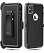 iPhone X Case,iPhone X Belt Clip Case FOGEEK iPhone X holster 360 Full Protection Heavy Duty Kickstand Cover [Dust-Proof] [Shockproof]Rugged Armor PC+TPU for iPhone X 5.8 inch iPhone 10(Black)