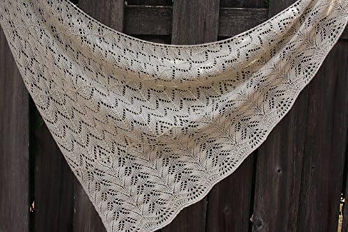 A Bias for Lace - Hand Knit Lace Shawl - Original Design - Yak Fiber Yarn