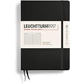 LEUCHTTURM1917 - Notebook Hardcover Medium A5-251 Numbered Pages for Writing and Journaling (Black, Ruled)