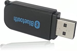 QOFOWIN USB Bluetooth Receiver for car, USB Wireless Audio Adapter Car Kit Music Receiver Bluetooth Car Adapter Home,Car Stereo Sound System, Portable Speskers (H209).