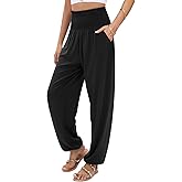 QIANXIZHAN Women's Harem Pants, Joggers Sweatpants Lounge Yoga Boho Clothes with Pockets