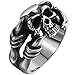 Men's Stainless Steel Dragon Claw Skull Ring Band Vintage Fashion Gothic Biker Punk Rock Silver Black Size 13