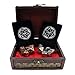 Twin Role Playing Metal Dice Sets with Storage Chest for Tabletop Games