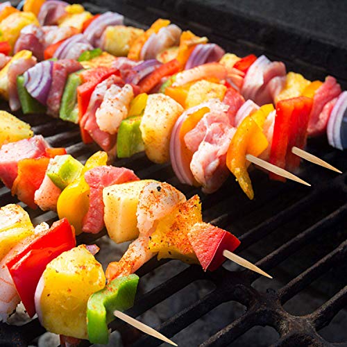 Srenta 6" Premium Natural BBQ Bamboo Skewers Sticks for Shish Kabob, Grill, Appetizer, Fruit, Corn, Chocolate Fountain, Cocktail and More, 400 Pcs - Thumbnail 3
