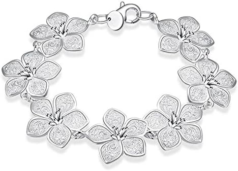 Also Easy Seven Flower Bracelet Hollow Flowers Stainless Steel