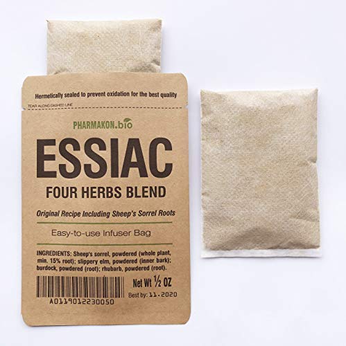 Essiac Tea 8 Infuser Bags. Original Recipe Including Sheep Sorrel Roots. Easy To Use Infuser Bags, Approx 8 Weeks Supply.