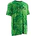 Huk Men's Kryptek Solid Short Sleeve Shirt, Neon Green, Large