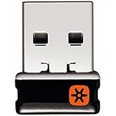 Logitech C-U0007 Unifying Receiver for Mouse and Keyboard Works with Any Logitech Product that Display the Unifying Logo (Orange Star, Connects up to 6 Devices) (C-U0007)