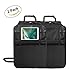GHB Kick Mats Car Back Seat Protector with Storage Organizer and Touchable iPad Holder Waterproof Leather Effective Prevention of Mud Dirty Scratches