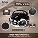 Tyler TAU101-SL Portable Sport Stereo CD Player – Single Disc, Speakers, AM/FM Radio, Headphone Jack, Playback Function and Aux for iPod, Walkman, MP3, Compact Size and Battery Power, Silverthumb 1