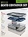 Arctic Zone 3-in-1 Bento Lunch Bag Durable Lunch Box with Drink Cooler Compartment Detachable Shoulder Strap and 2 Reusable Ice Pack, Gray