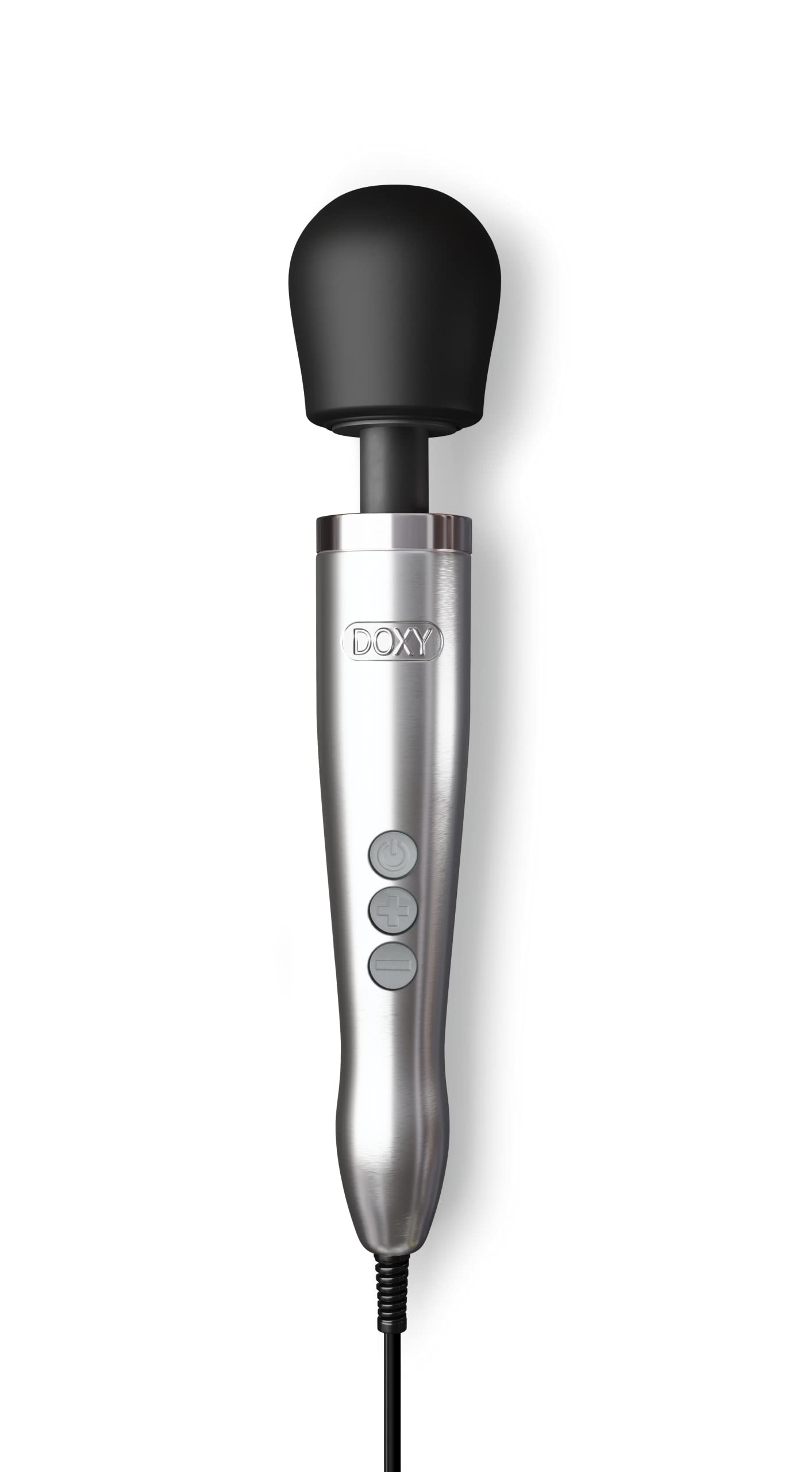 Premium Doxy Die Cast Magic Wand Vibrator for Women ; Silver Magic Wand Massager for Women - Vibrating Female Sex Toy