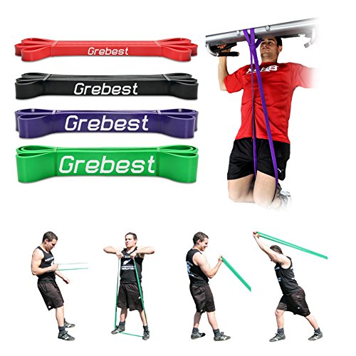 Grebest Heavy Duty Resistance Band, Pull UP Assist Bands Workout Resistance Bands for Body Stretching Powerlifting Mobility Single Band or Set