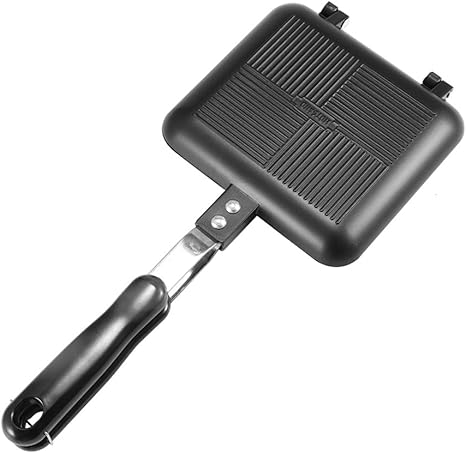 Amazon Aldjhimng ホットサンドメーカー フライパン 両面焼き Ih ガス火両用対応 直火式 二つ種類 お手入れ簡単 洗いやすい 電気ストーブ ガス火用 家庭用 直火式ホットサンド ワッフルメーカー オンライン通販