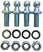 (4 Pack) 10mm Ball Studs With Hardware - 5/16-18 Thread x 3/4" Long Shank - Gas Lift Support Strut Fitting