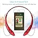Bluetooth Headphones Headset Rymemo Newest Design Wireless Music Earphones Stereo Earbuds Sports/running Magnetic Neckband Style Shine Like Diamond Surface for Cellphone,Red