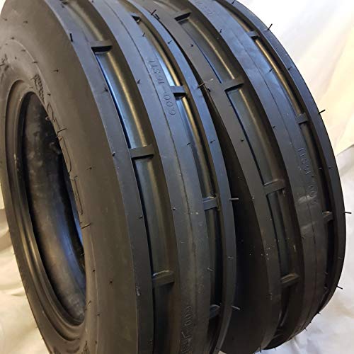 TWO 550X16,550-16,5.50X16 DEERE FORD Six Ply 3 Rib Tractor Tires w/Tubes - Thumbnail 2