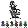 Soontrans White Gaming Chair,Ergonomic Gamer Chair,Racing Game Chair,PC Computer Chair with High-Back,Adjustable…