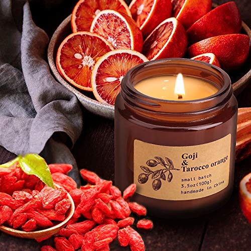 YINUO MIRROR Scented Candles Gift Set, Hand-Poured Natural Soy Wax Apothecary Amber Jar Candles, Perfect Women & Men Gifts with Essential Oils for Stress Relief and Aromatherapy Relaxation, 3Pack