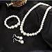 Rurah Jewelry set for Women Faux Pearl Necklace Earrings Bracelet Party Wedding Accessories
