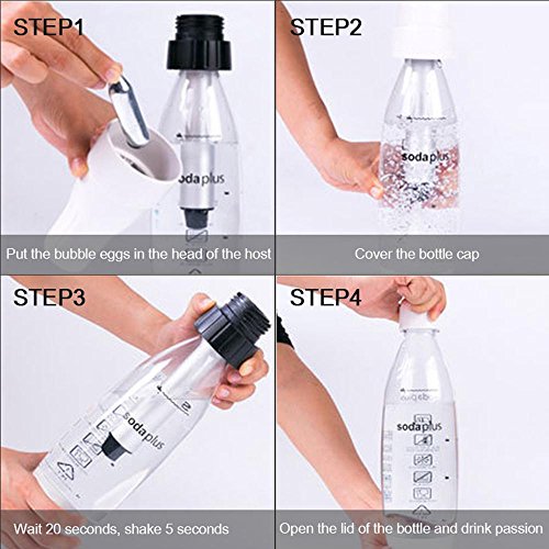 KOBWA Handheld Soda Maker,Portable 1000ml Eco Carbonated Water Soda
